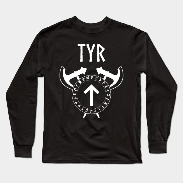 Tyr Viking Warrior God Long Sleeve T-Shirt by AgemaApparel